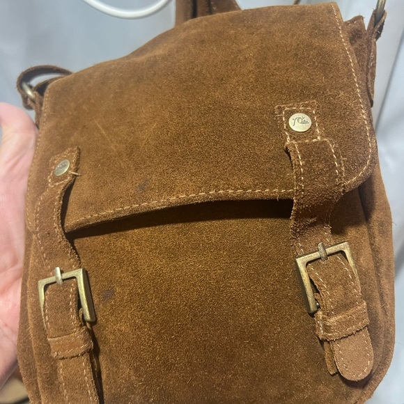 Quiksilver Suede Brown Crossbody Bag - Picture 10 of 10